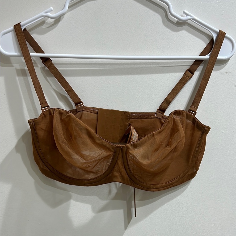 Sheer Brown Underwire skims Bra